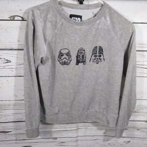 Grey velvet starwars sweater